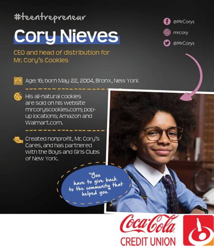 Cory Nieves (Chef) Bio, Age, Height, Girlfriend, Net Worth, Mr. Cory’s Cookies