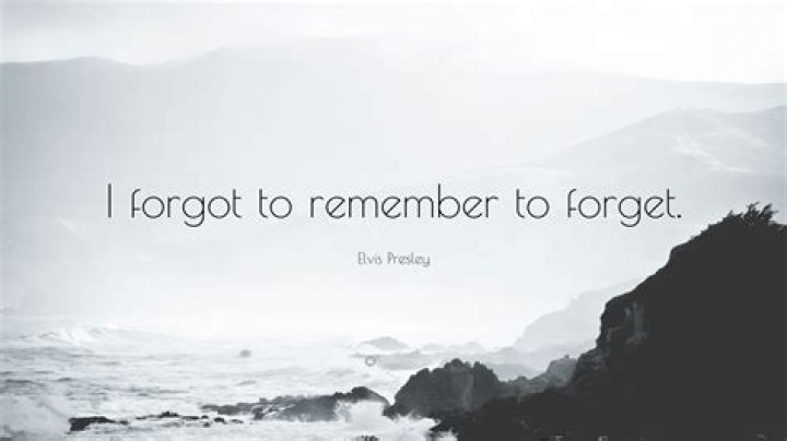 How do you trigger i forgot to remember to forget