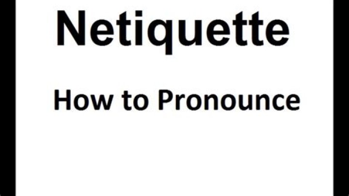 How to pronounce netiquette